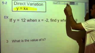5-2 Direct Variation
