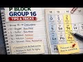 Group 16 revise in 8 minutes! All Ncert points are covered 