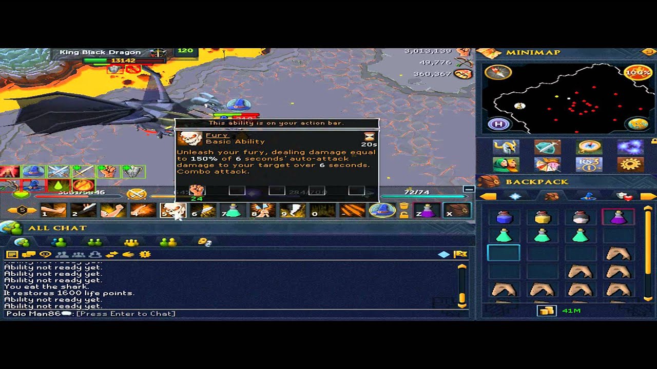 runescape eoc loot & setup for 100 king black dragons -poloFORrs-