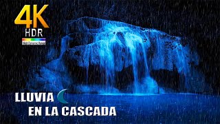 CASCADA 4K 🌧️🏕 (LLUVIA en la CASCADA de NOCHE) *llueve en la cascada de noche* SONIDO de la CASCADA by Radio Water 20,271 views 3 years ago 4 hours, 1 minute