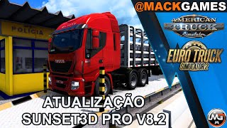 ATUALIZAÇÃO SUNSET3D HDR PRO V8.2  ATS E ETS2 1.43/1.44
