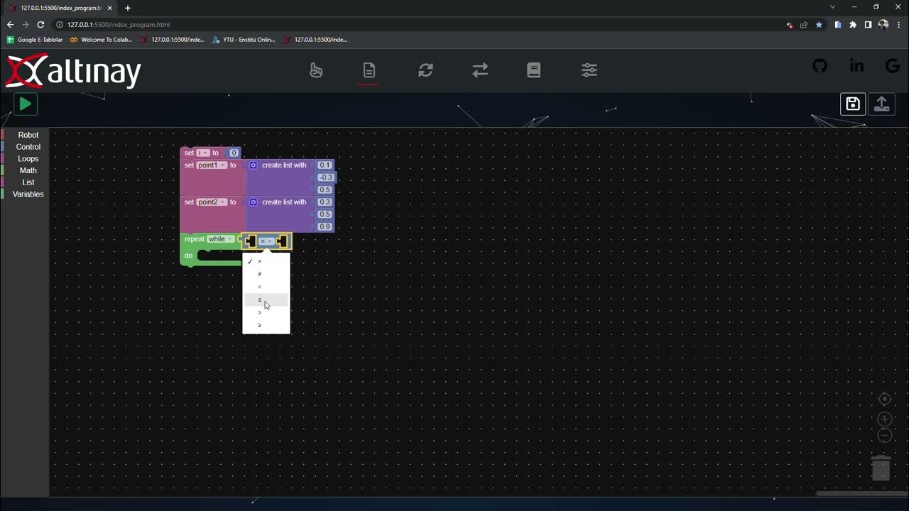 Blockly Robot User Program - YouTube