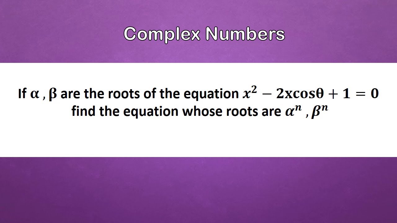 CN/AC6/P3 - Complex Numbers | Class A | Category 6 | Problem 3 - YouTube