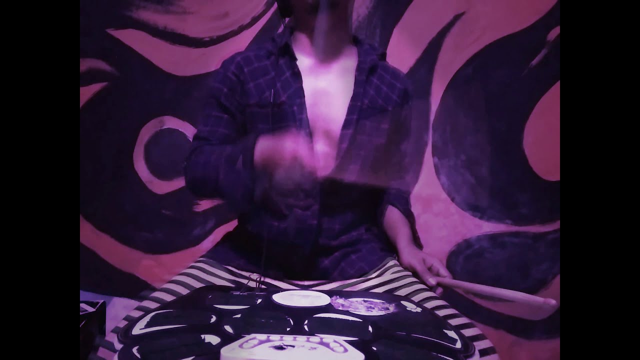 Drum cover rock in 82 edane with roll up pad drum - YouTube