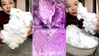 SOLO Y14 / ASMR SHAVED ICE MUKBANG / WHITE ICE / SOFT ICE / FREEZER FROST