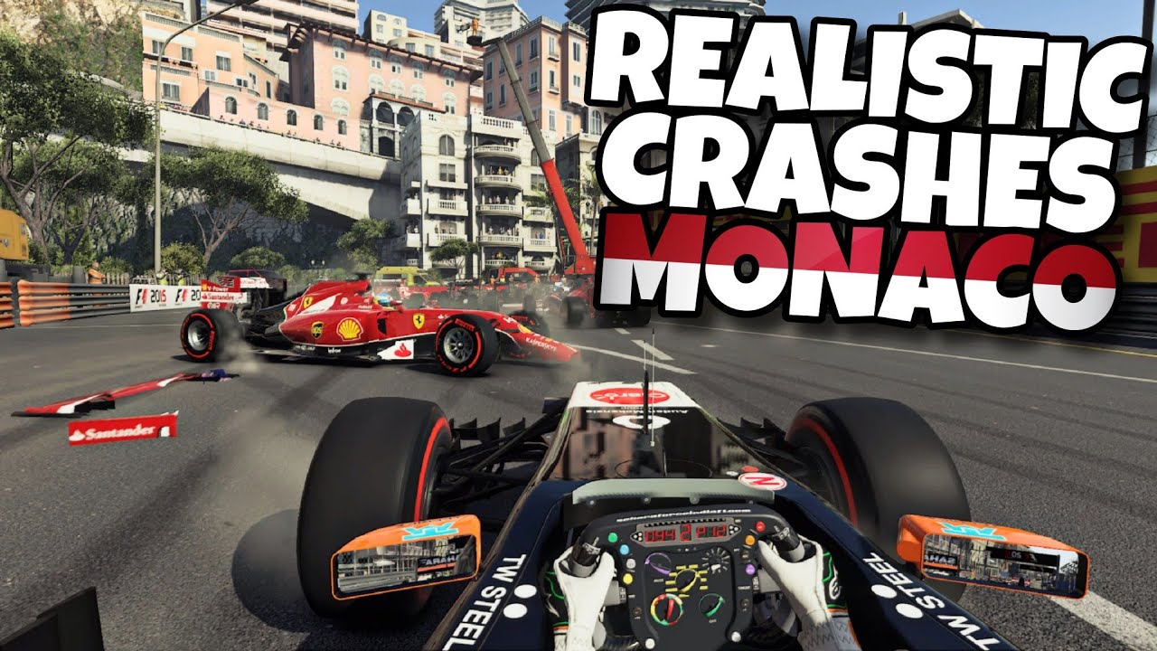 REALISTIC F1 CRASHES MONACO!