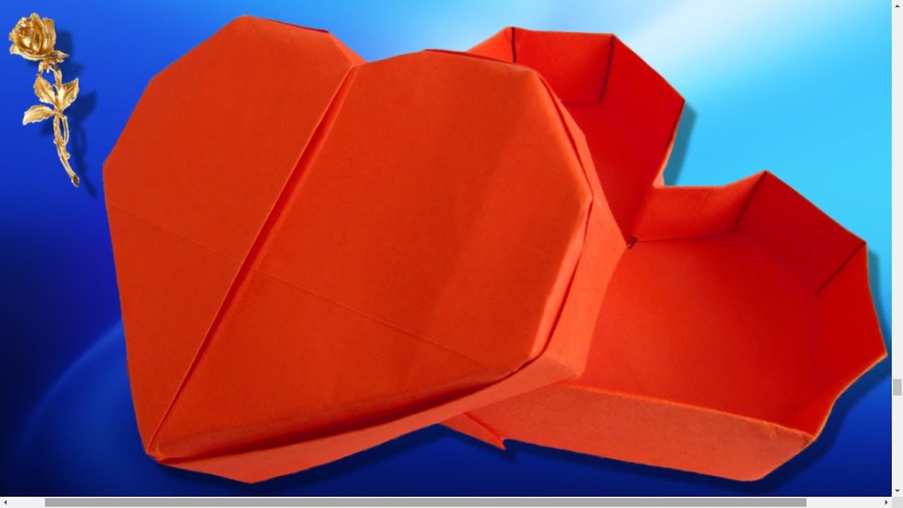 Origami 🎁 Boîte « Cœur » ️ (Jeremy Shafer) YouTube
