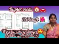 1200sqft amazing design 🏠 duplex house with car parking 2bhk veedu design