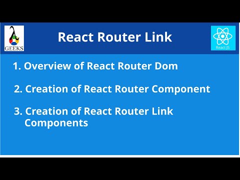 React JS Tutorial-7: React Router Link Component