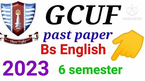 Bs English  6 semester  past paper   # GCUF # past paper# affiliate colleges