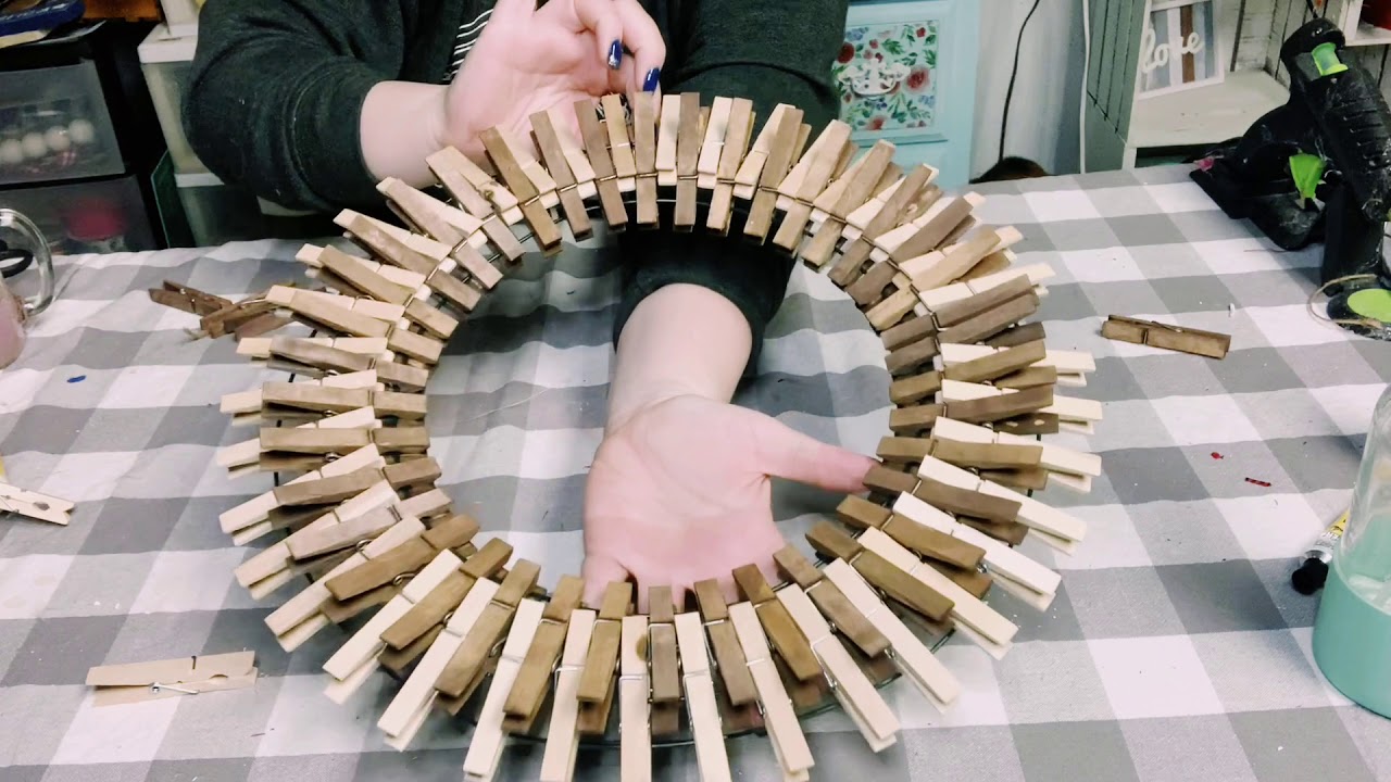 Clothespin wreath