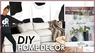 DIY Home Decor! Affordable | large scale art and painting glass!