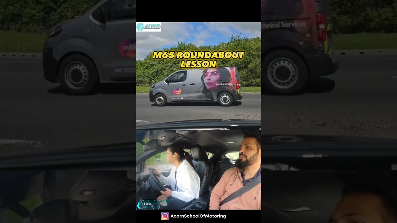 M65 roundabout driving lesson 