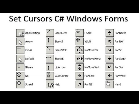 How to set cursor icon in C# Windows Form | C# Windows Form tuturial