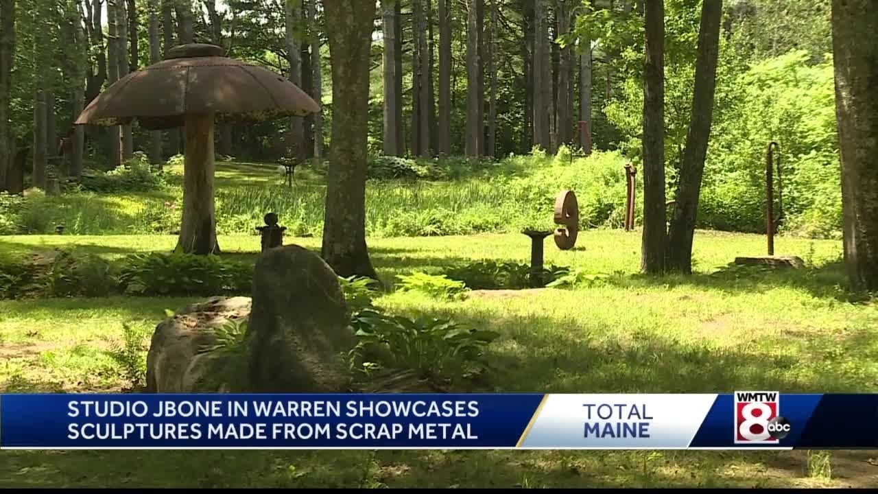 Maine man turns scrap metal into works of art YouTube