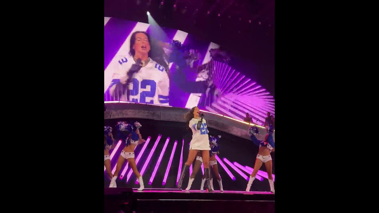 Dua Lipa Performs "Physical" with Dallas Cowboys Cheerleaders