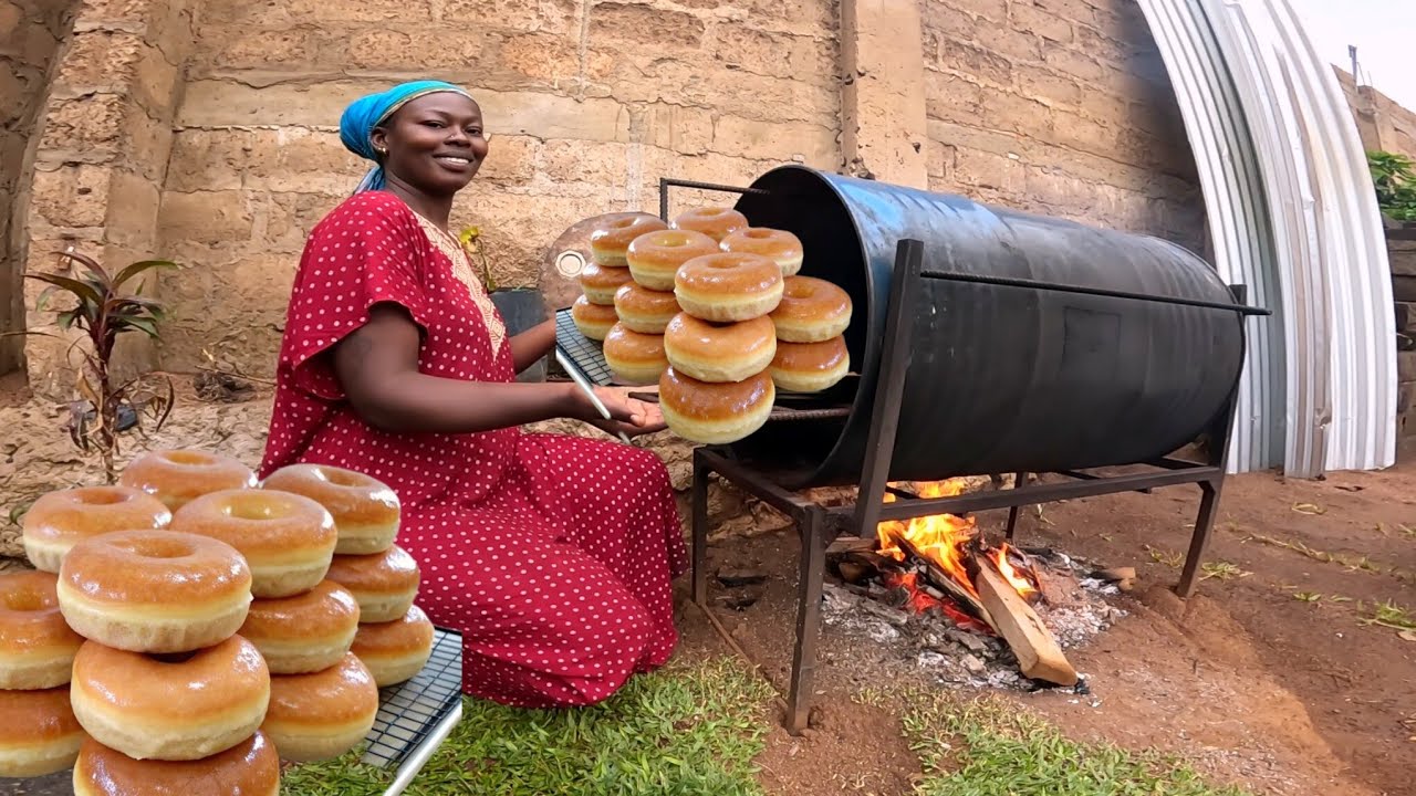 You Won'tBelieveThis!Soft &Crispy Doughnuts 🍩 Baked With No Yeast On A BARREL With Lemon Tea🍵