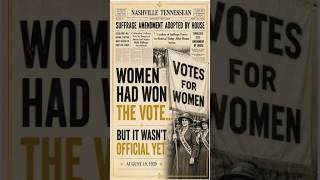 Women Won the Vote—So Why Wasn’t It Official Yet  August 20, 1920 #newseasonacademy #history #vote