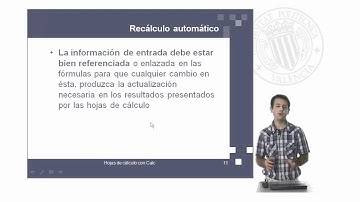 Calc: hojas de cálculo con software libre: Conceptos básicos |  | UPV