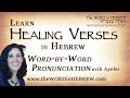 Learn Healing Verses in Hebrew (Jeremiah 17:14; Psalm 30:2; Exodus 23:25)