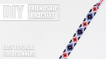 Diamond Dot Line Macrame Friendship Bracelets | Easy Tutorial for Beginners