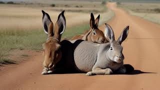 rabbit and donkey are south africa national heroes