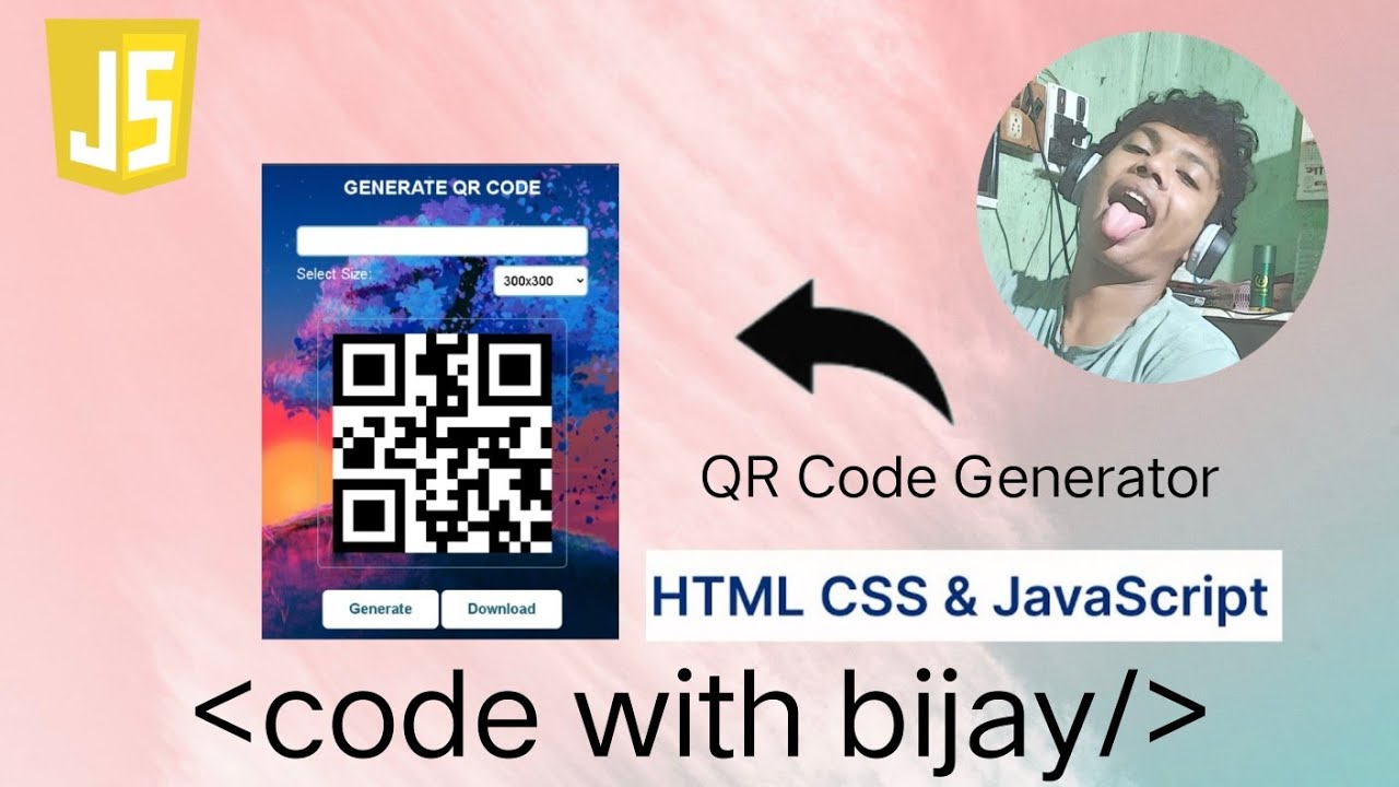 🔴Building a QR Code Maker with HTML, CSS, and JavaScript | Code with ...