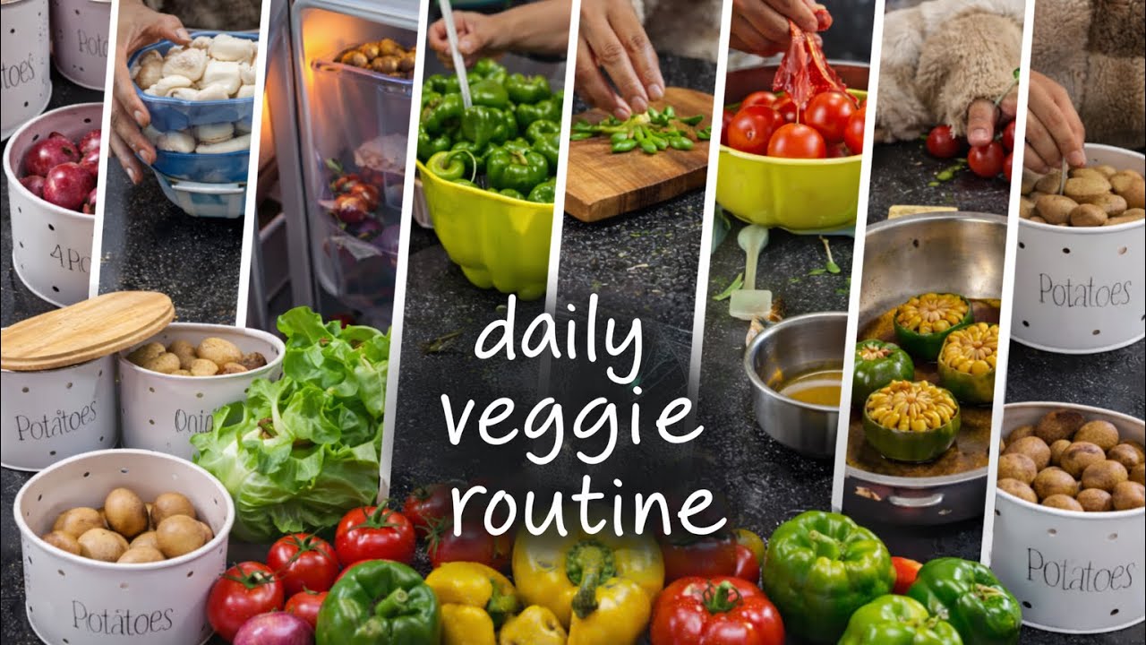Aesthetic Daily Veggie Routine 🍃 | Cinematic ASMR Cooking | Potato Stuffed Capsicum | Lifestyle Vlog