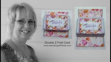 Double Z Fold With Petal Pompenade Designer Paper