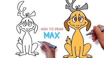 How To Draw Max the Dog | How the Grinch Stole Christmas