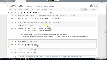 Python for Data Analysis 12. NumPy Basics-2: NumPy 基礎: 陣列與向量化計算-2 (recorded on 20190504)