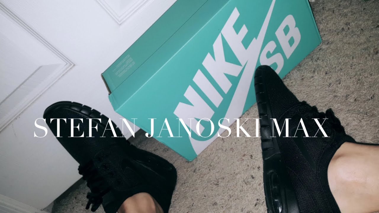 conocido Oposición comida Nike Stefan Janoski Max - All Black (ON FEET) - YouTube