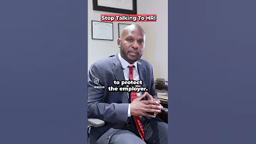 STOP TALKING TO HR Employment Lawyer Retaliation Hr Fired Law Injury 