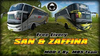 BUSSID | LIVERY SAN & ZAFFINA KING MAGESH | MOD JB3 BY MBS TEAM screenshot 1