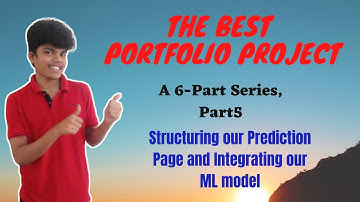 Machine Learning Web App Portfolio Project || Streamlit || Part - 5/6