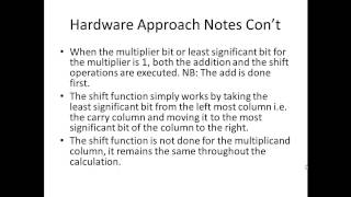 Unsigned Binary Multiplication