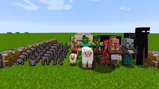 X332 NETHERITE Armor and ALL Mobs in Minecraft combined!