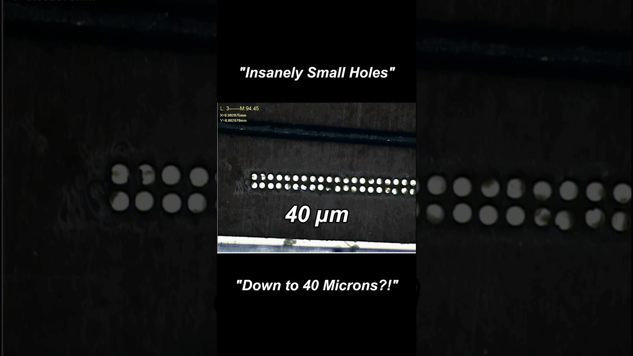Machining 40-Micron Holes — Smaller Than a Hair  |  머리카락보다 작은 40마이크로 구멍 가공