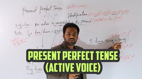 PRESENT PERFECT TENSE (ACTIVE VOICE) BY ZAGHAM ABBAS... ENGLISH WITH ZAGHAM ABBAS