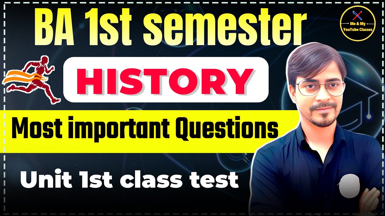 B A 1st Sem. History Unit 1st 👉Important Questions Test Jnvu Exam ...