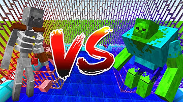 Mutant Skeleton  VS Mutant Zombie Arena Battle