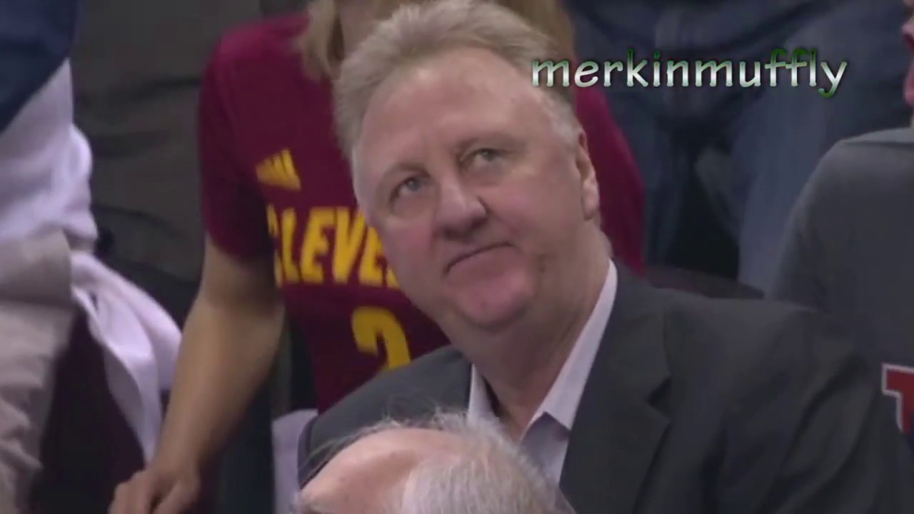 Larry Bird annoyed with Lebron Travel & Dunk