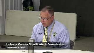 LaPorte County Sheriff Merit Board September 9, 2020
