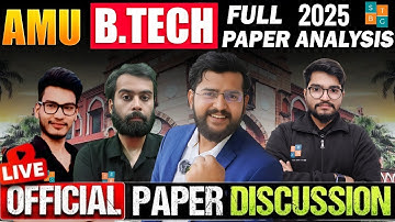 AMUEEE 2025 COMPLETE PAPER SOLUTION | AMU BTECH 2025 PAPER ANALYSIS | #amu #btech