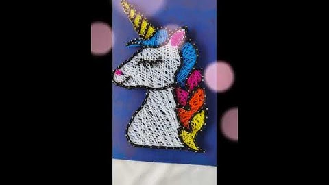 🦄String art of Unicorn 🦄#giftideas #unicorn #stringart #walldecor #shorts #homedecor #threadart #art
