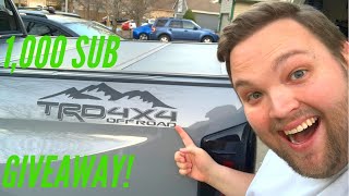 1,000 Subscriber Giveaway! TRD Off-Road Decal for your truck!