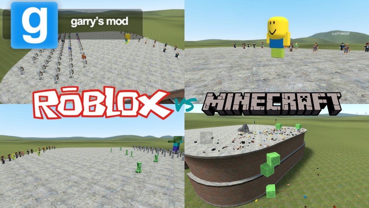Gmod Roblox Vs Minecraft Youtube