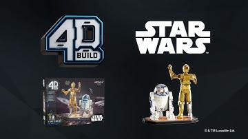 4D Build Star Wars C-3PO & R2-D2 3D Model Kit