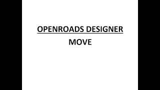 ORD - MicroStation - 7.2 - Move