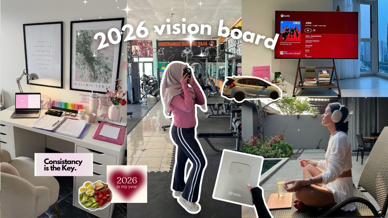 Creating my 2026 vision board, to achieve my goals!🍒 - YouTube